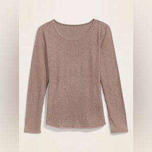 Old Navy Tan Ribbed Long Sleeve Tee Size XS